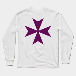 St. John's Cross / Maltese Cross (purple) Long Sleeve T-Shirt